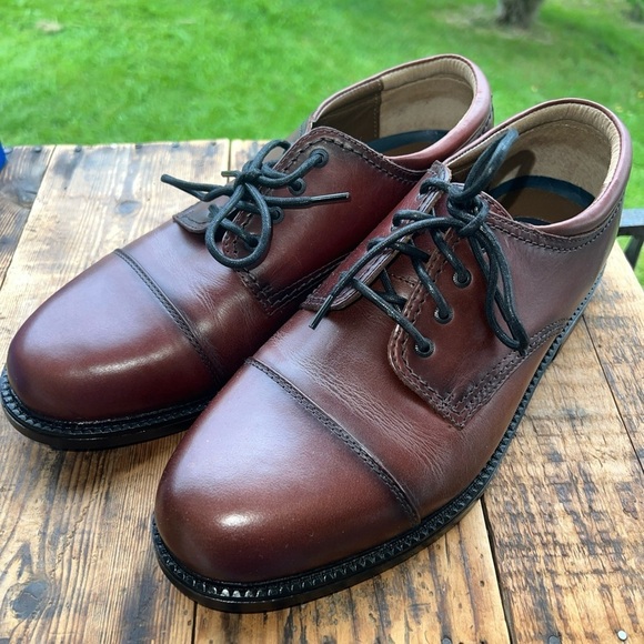 Dockers Mens Gordon Leather Dress Casual Cap Toe Lace-up Oxford Shoe Sz 11Wide - Picture 2 of 11